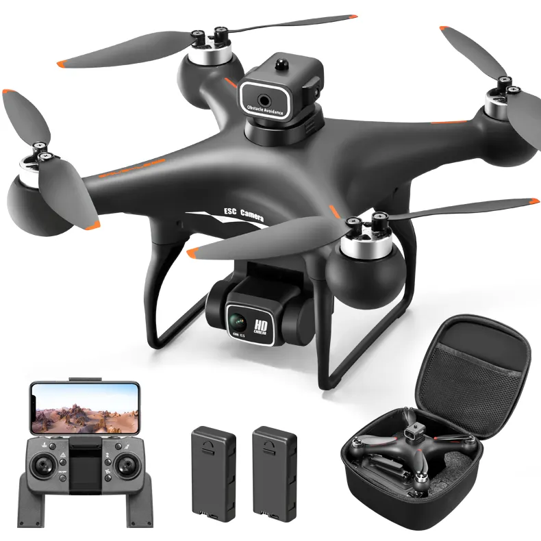 Drone quadcopter profesional 4K HD, pesawat nirawak pengendalian jarak jauh transmisi WiFi profesional dapat dilipat