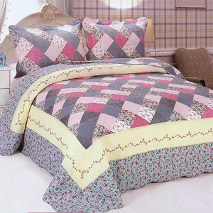 Ensemble de literie 100% coton (ensemble de 3 pièces) : <span class=keywords><strong>drap</strong></span>, taie d'oreiller, style américain, imprimé, plusieurs couleurs - Product Image 6