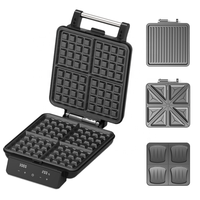 1200 Watt Smart Gaufrier Écran Tactile 4 Tranches Grille-Pain Sandwich Grill Électrique Plaque Détachable Panini Ménage
