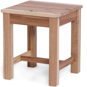 Tabouret de salle de bain en bois Qinglin 30x30x30cm, couleur naturelle, étagère de rangement, siège de douche - Product Image 1