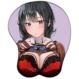 2022 Ergo Anime Dewasa 3D Oppai Pantat Lucu Lucu Lucu Gadis Seksi Nipple Gel Silikon Putih Pelindung Pergelangan Tangan Alas Tetikus
