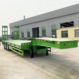 Semirremolque de Plataforma Baja de Acero de Alta Calidad con 3 Ejes y Cuello de Cisne Desmontable de Alta Capacidad para el Transporte de Maquinaria de Gran Tamaño - Product Image 1
