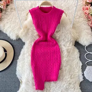 Black Nightclub Ladies Evening Gown Club Korean Sexy Tight Dress Elegant Women Party Sweater Dress