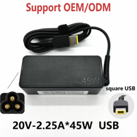 Adaptador de Corriente USB de 45W PD 3.0 Resistente al Fuego, Cargador para Portátiles Thinkpads