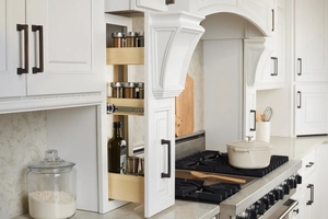 GIVANSSIE Armoire de cuisine électrique moderne en PVC plaqué bois de noyer avec <span class=keywords><strong>Rick</strong></span> Owen Articles de cuisine - Product Image 6