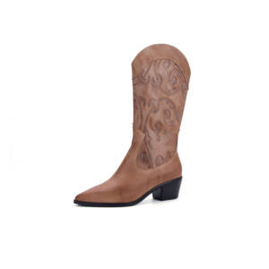 Commercio all'ingrosso personalizzato dropshipping a punta con <span class=keywords><strong>tacco</strong></span> <span class=keywords><strong>basso</strong></span> a metà polpaccio <span class=keywords><strong>stivali</strong></span> da Cowboy occidentali in vera pelle per <span class=keywords><strong>stivali</strong></span> firmati da <span class=keywords><strong>donna</strong></span> - Product Image 2