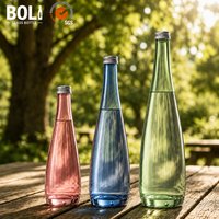 Bouteille d'eau en verre transparent personnalisée avec logo, 500 ml, 700 ml, 750 ml, pour l'emballage de boissons, vente en gros