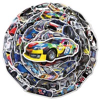 51 pièces pas cher personnalisé bon prix autocollants en vinyle personnalisé à la mode décoratif ordinateur portable dessin animé course autocollant