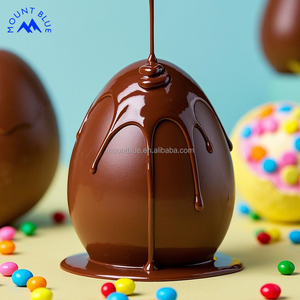 ไข่ช็อกโกแลตอีสเตอร์ขนาดใหญ่ 320 กรัม พร้อมโรยสีสันสดใสและเคลือบช็อกโกแลตแบบหยด บรรจุในกล่อง - Product Image 4