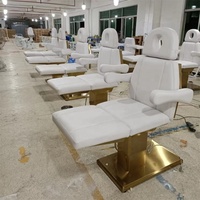 Table de massage électrique de luxe Kisen de haute qualité, base blanche, noire et dorée, 3 moteurs, pour salon de beauté et spa