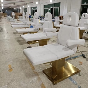 High Quality Kisen White <b>Black</b> Gold Base Facial Bed 4 Motors Spinning Massage <b>Table</b> with <b>Cover</b> for Beauty Spa Salon - Product Image 6