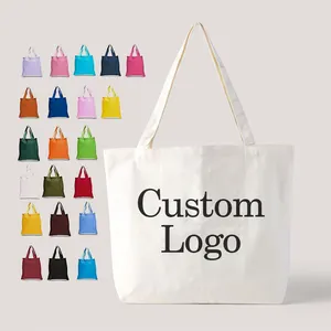 Logo stampato riutilizzabile personalizzato cartone animato per bambini bambini al di fuori della leggera borsa Tote in tela Eco OEM