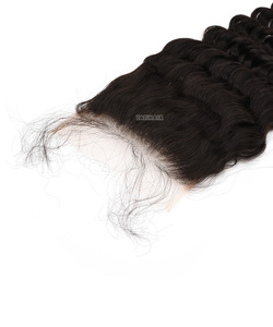 5*5 onda profunda HD Cierre de encaje cutícula completa alineada Remy virgen cabello humano prearrancado máquina brasileña extensiones de trama Doble - Product Image 2