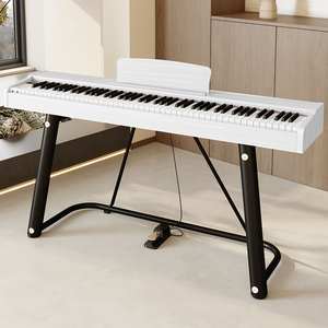88 Key for Digital Piano with 3 Pedals Built-In <b>Speakers</b> Portable Design for Outdoor <b>Mini</b> Performances - Product Image 2