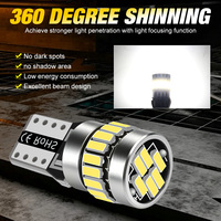 Lampes LED T10 24SMD 4014 pour éclairage intérieur, plaque d'immatriculation, stationnement, feux arrière W5W 168 194 T10