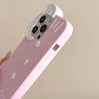 Étui de téléphone portable en silicone anti-chute chat mignon rose pour filles pour Iphone16promax 15pro 14 13 12 housse de protection arrière