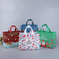 Weihnachtliche Bedruckte Vliesstoff-Tragetasche Wiederverwendbare Geschenk-Einkaufstasche für Weihnachts-Geschenkverpackung Partyzubehör Großhandel