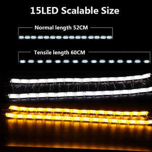 Eurs bán chạy nhất đôi màu Led pha lê đèn nước linh hoạt LED ban ngày chạy tín hiệu rẽ - Product Image 6