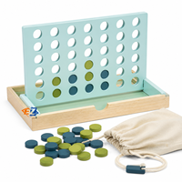 Jeu de société classique en bois Quatre à la suite 42 trous, jeu de stratégie pour enfants et familles, personnalisable OEM en gros