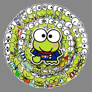 53pcs trẻ em mới thời trang Kawaii dán trang trí sáng tạo bán buôn giá rẻ dễ thương DIY Sticker ếch phim hoạt hình sticker