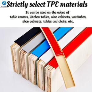 Protetor de Borda Flexível em Forma de U para Móveis, Fita de Selagem TPE com Adesivo Auto-adesivo - Product Image 4