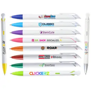 Best selling china Ball Pen factory Manufacturer Produced Cheap White Plastic Logo Ball Pen with customized Logo print
