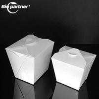 BB2 24oz/32oz makanan panas Cina kemasan makanan keluar instan cangkir bawah bulat dan kotak mie kertas Kraft gratis sampel