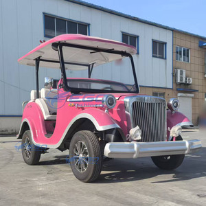 Voiture électrique classique rose rétro de haute qualité, idéale pour le tourisme et les visites de sites touristiques, à vendre - Product Image 4