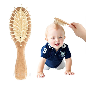 Bộ bàn chải trẻ em 3 trong 1 bằng gỗ lông dê tự nhiên, in logo tùy chỉnh, dùng một lần cho trẻ sơ sinh (bé gái và bé trai) - Product Image 3