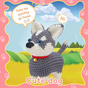 100% buatan tangan hewan kit rajutan ornamen crochet anjing - Product Image 6