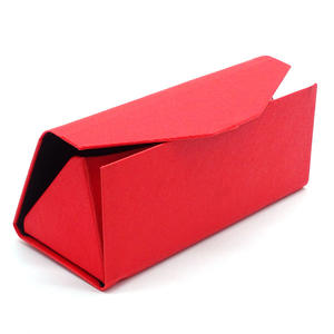 Étui en cuir Pu pour lunettes de soleil, boîtier de lunettes triangulaire personnalisable, pliable et pliable - Product Image 3