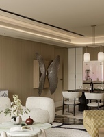 Service de design d'intérieur complet pour villa moderne de luxe, conception de cuisine, rendu 3D, atelier de décoration graphique pour la maison