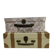 Boîte à valise auto-élevante en carton PU pour sous-vêtements, chaussettes, chaussures, vêtements, cadeaux, avec revêtement UV, pelliculage mat et gaufrage