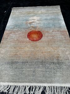 Juego de Alfombras de Lana y Seda de Bambú de Estilo Persa Moderno de la Mejor Calidad, Tejidas a Mano con Pelo en Bucle, Ecológicas, Lavables y Antideslizantes - Product Image 3