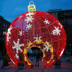 Sphères lumineuses LED 3D personnalisées pour festivals, éclairage intérieur brillant pour les atriums de centres commerciaux et les événements, lumières de Noël extérieures IP65 - Product Image 1