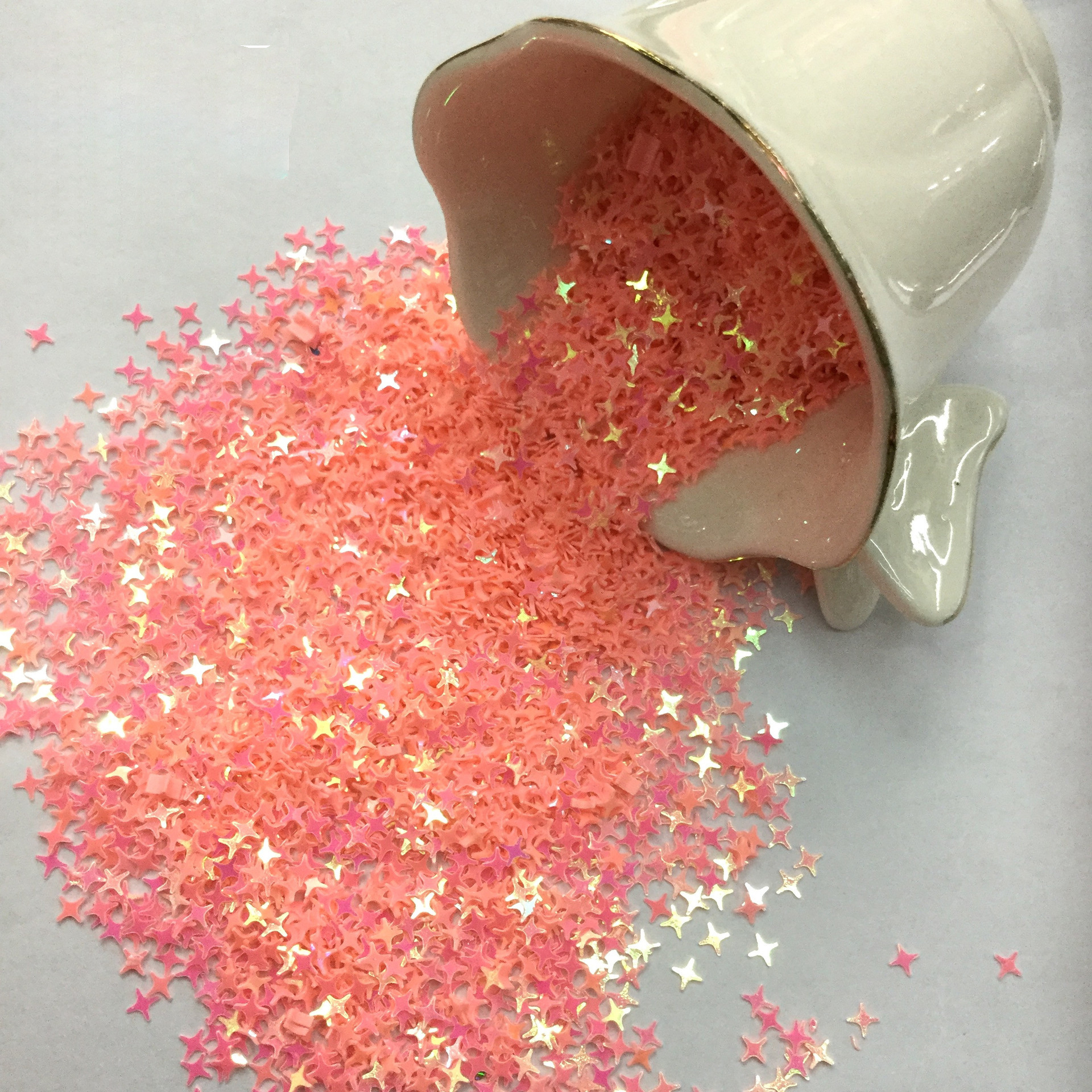 Пайетки маленького размера в форме звезды, пайетки из ПВХ для поделок