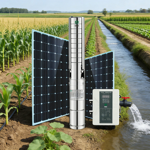 Pompa Solare per Irrigazione Agricola, Pompa per Pozzi Profondi con Girante in Acciaio Inox 3SSC Resistente alla Corrosione, Pompa DC - Product Image 1
