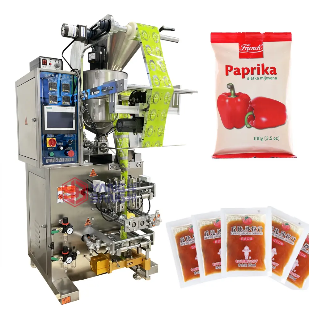 YB-150J Automatic Ketchup Tomato Sauce Packing Machine With Piston Pump Filler