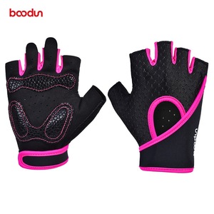 BaoDun Fitness <b>Gloves</b> Half Finger PU Leather Breathable <b>Weight</b> Lifting Gym Workout Palm Protector Unisex Adult - Product Image 4