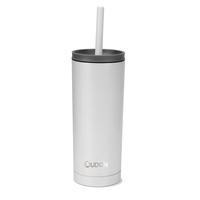 Mug de voyage isotherme à double paroi en acier inoxydable 600 ml avec paille, maintien au chaud 6-12 heures, portable, pour la rentrée scolaire, certifié CE/LFGB Europe
