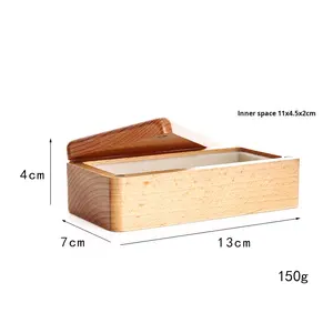 Yishang กล่องจัดเก็บเครื่องประดับวอลนัททรงสี่เหลี่ยมขนาดเล็กแบบข้ามพรมแดนกล่องเก็บของสำหรับใส่ต่างหูสร้อยคอเครื่องประดับ - Product Image 3