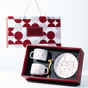 Premium Ceramic Coffee <b>Cup</b> Set Matching Bag Matte Finish Porcelain <b>Espresso</b> <b>Cup</b> Gold Spoon for Father's Day - Product Image 3