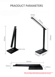 <span class=keywords><strong>Lampe</strong></span> de bureau <span class=keywords><strong>LED</strong></span> S, 5 modes d'éclairage, contrôle tactile, aluminium, chargeur <span class=keywords><strong>sans</strong></span> <span class=keywords><strong>fil</strong></span> 10W, <span class=keywords><strong>lampe</strong></span> de studio pour l'étude, <span class=keywords><strong>pince</strong></span> pour étudiants - Product Image 4