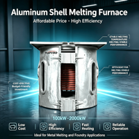 Fourneau de fusion d'aluminium à induction haute efficacité, moteur, capacité 300 kg, fusion rapide, faible consommation de carburant, certifié CE