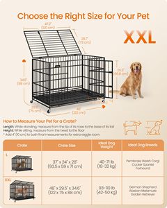 Jaula Plegable Resistente para Perros <span class=keywords><strong>Feandrea</strong></span>, Instalación Rápida en 5 Minutos, Puertas Dobles - Product Image 6