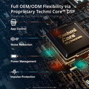 Audífono Híbrido Techmi y Tapón Electrónico 2 en 1, Dispositivo TWS OTC FDA con App para Pérdida Auditiva y Protección Táctica - Product Image 3