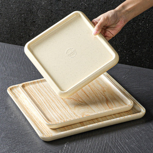 Xiangyuanmei <b>rectangular</b> imitation porcelain roast pork plate, hot <b>pot</b> restaurant vegetable plate, dinner plate, barbecue - Product Image 3