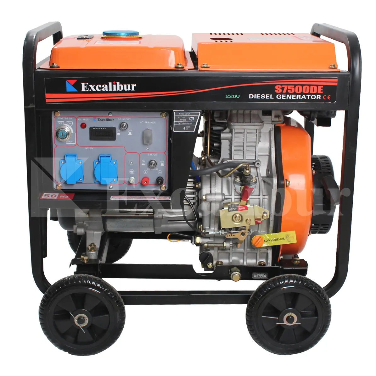 1 Phase/3 Phase 100% Copper Alternator 5KVA Generator Open Type Robin Color Small Air Cooled Diesel Generator