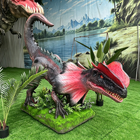 Modèle de dinosaure Dilophosaurus animatronique LONGTU avec un aspect réaliste, taille réelle, provenant directement de l'usine de dinosaures
