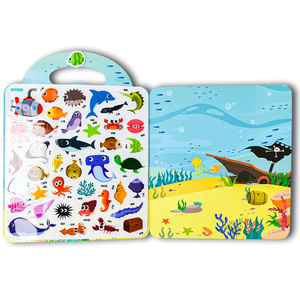 <span class=keywords><strong>Livre</strong></span> d'autocollants de gelée personnalisés pour enfants <span class=keywords><strong>Livre</strong></span> d'autocollants réutilisables pour les activités d'apprentissage préscolaire des tout-petits Jouets de voyage de supermarché de campus - Product Image 3